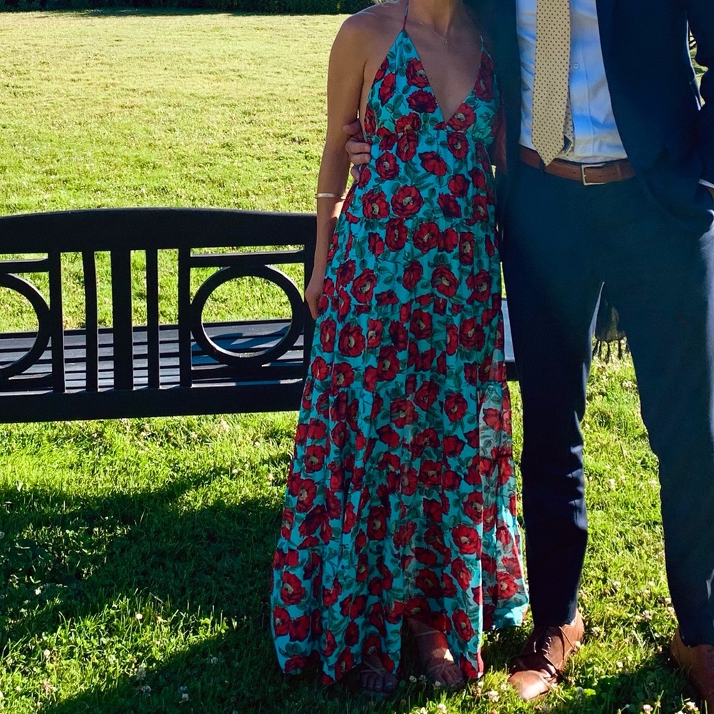 Alice & Olivia Floral Halter Dress